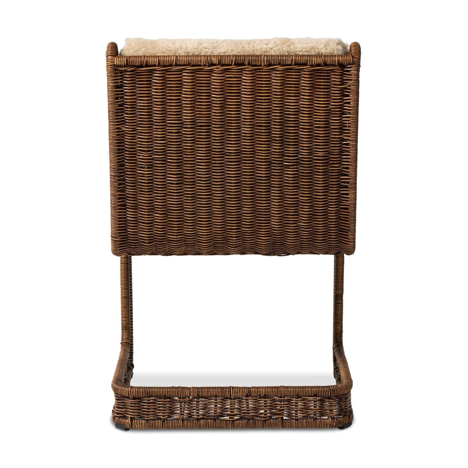 Katrine Dining Chair - Beige Shorn Shearling