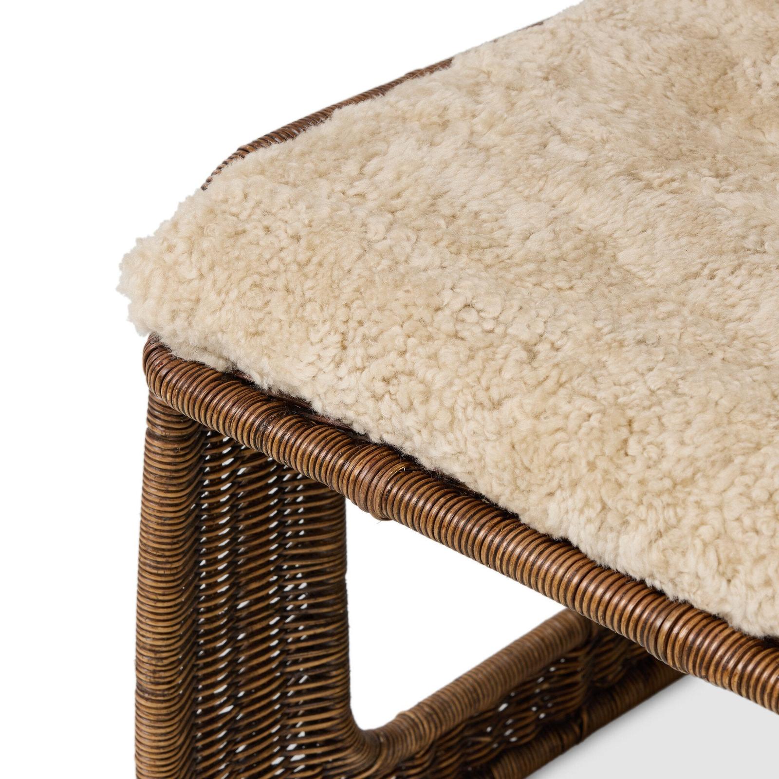 Katrine Dining Chair - Beige Shorn Shearling