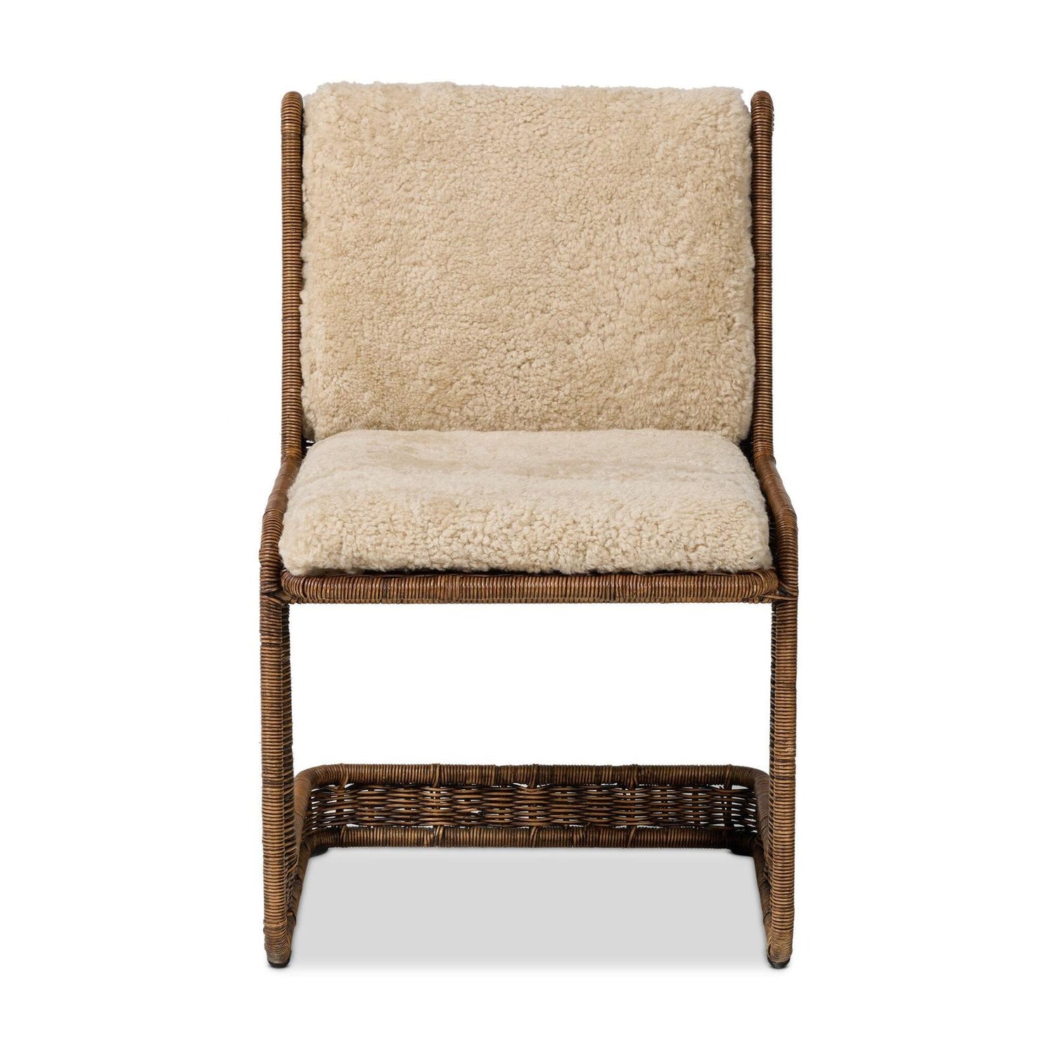 Katrine Dining Chair - Beige Shorn Shearling