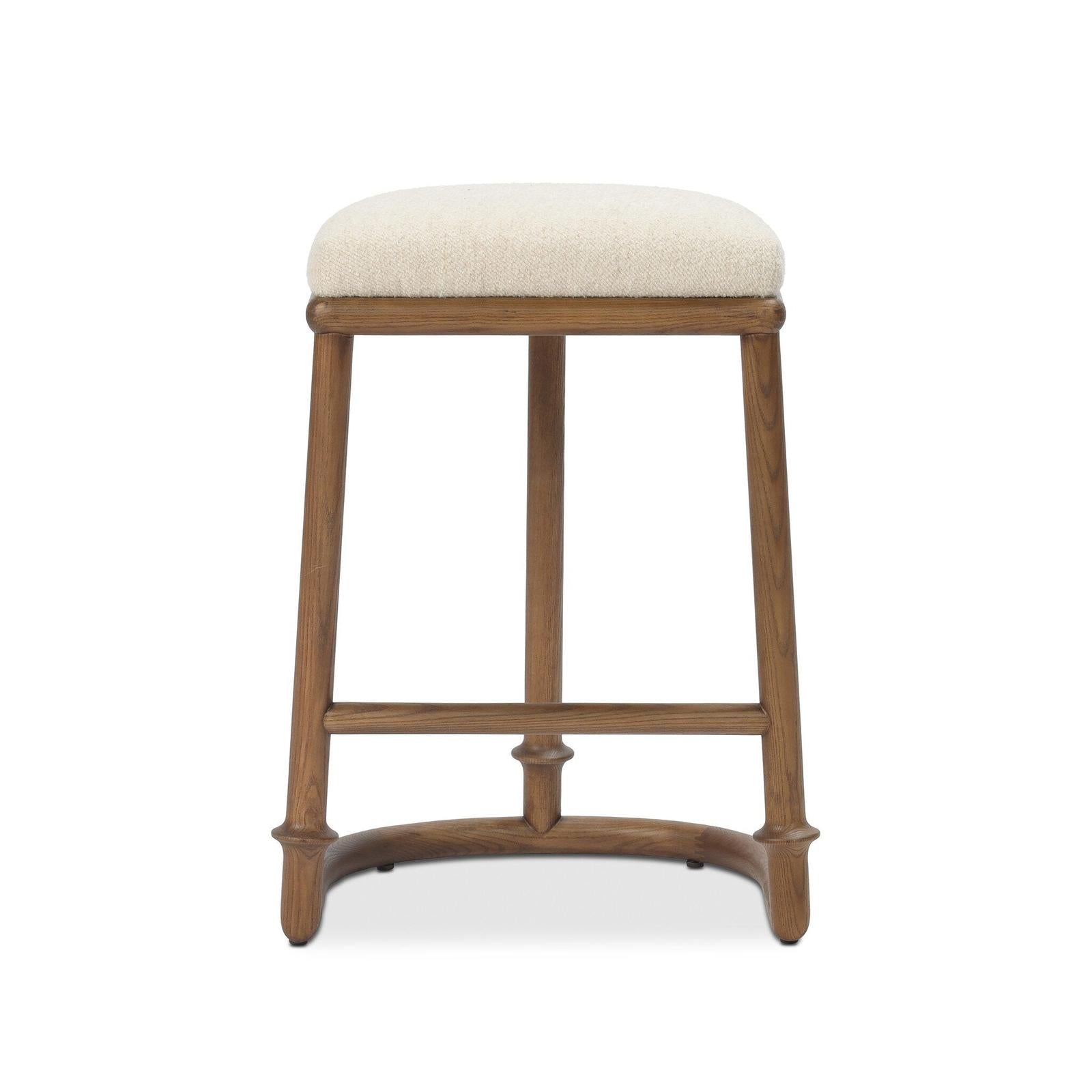 Royce Backless Stool - Charter Oatmeal