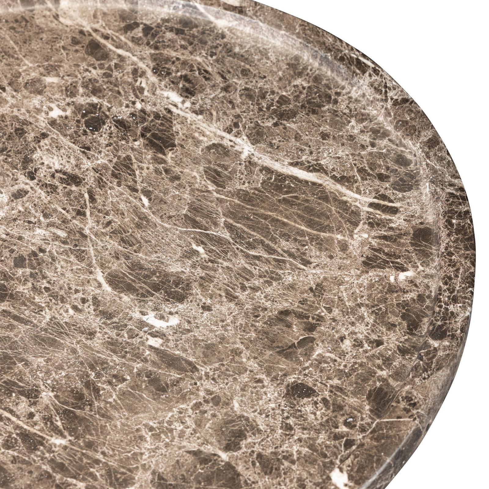 Claire Outdoor End Table - Veined Brown Concrete