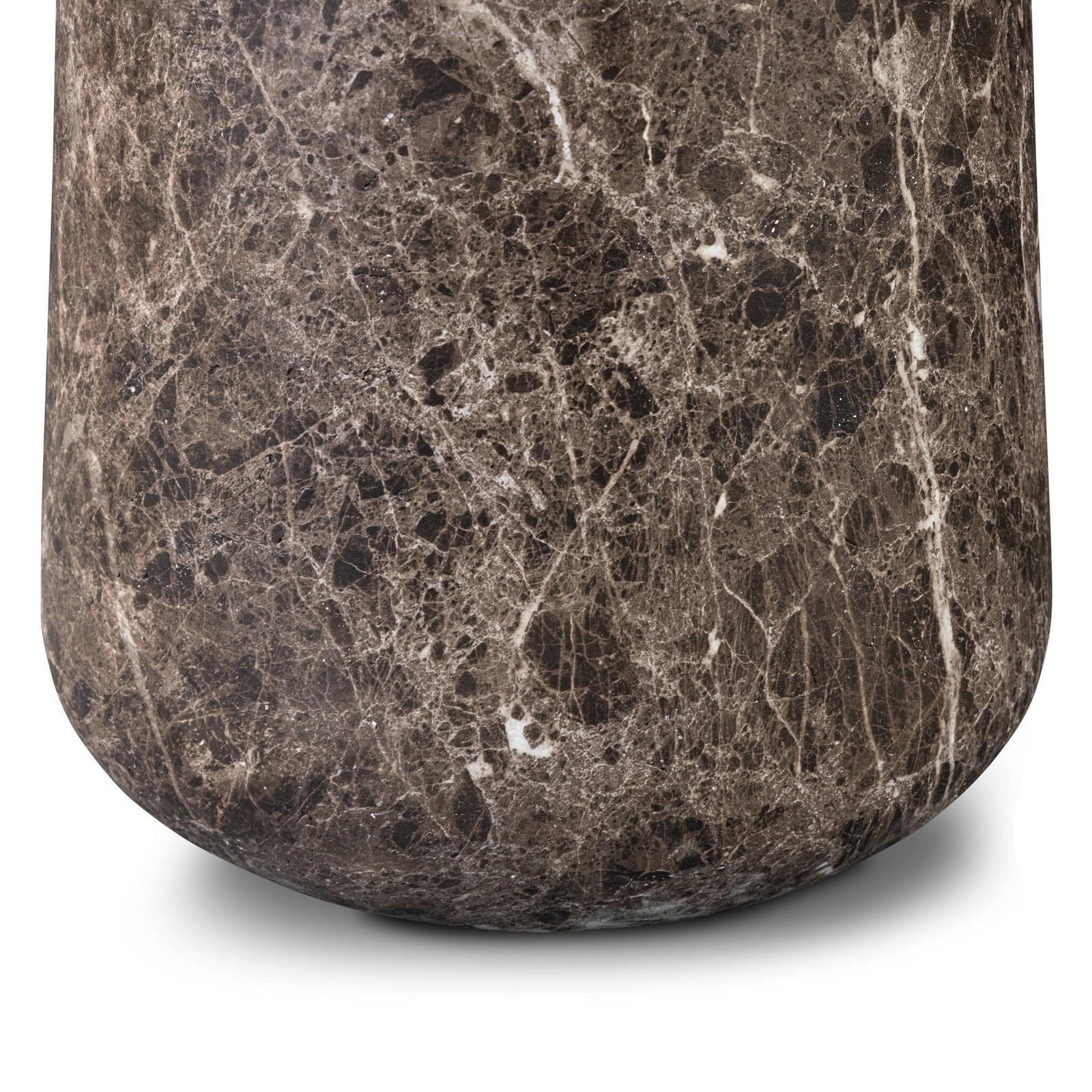 Claire Outdoor End Table - Veined Brown Concrete