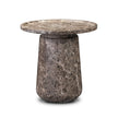 Claire Outdoor End Table - Veined Brown Concrete