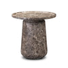 Claire Outdoor End Table - Veined Brown Concrete