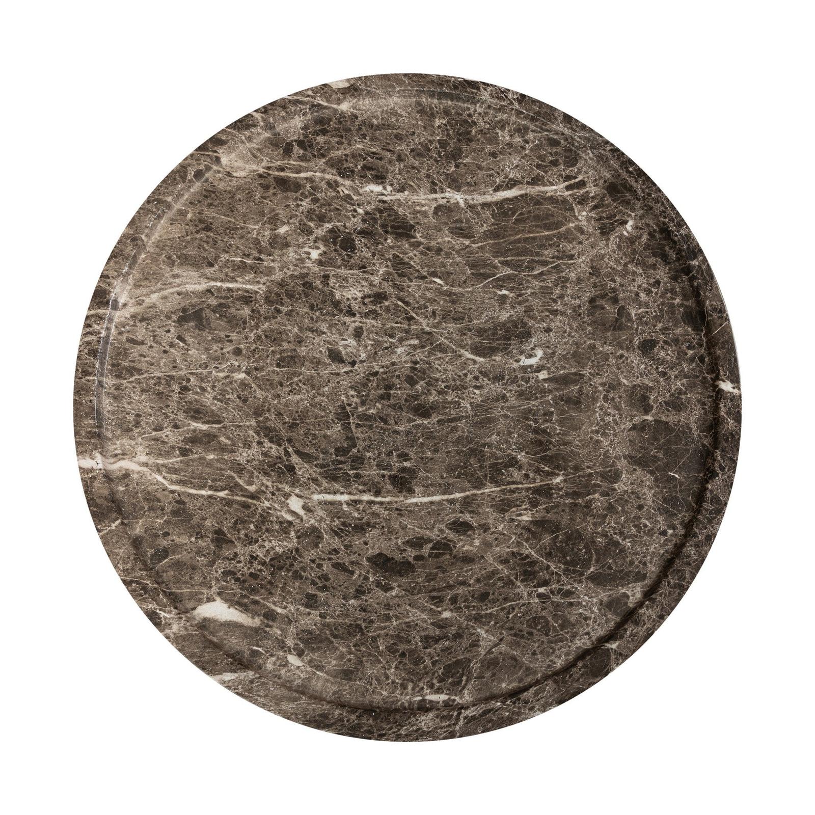 Claire Outdoor End Table - Veined Brown Concrete