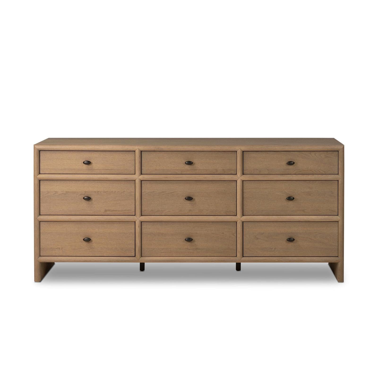 Analisa 9 Drawer Dresser - Sandy Oak