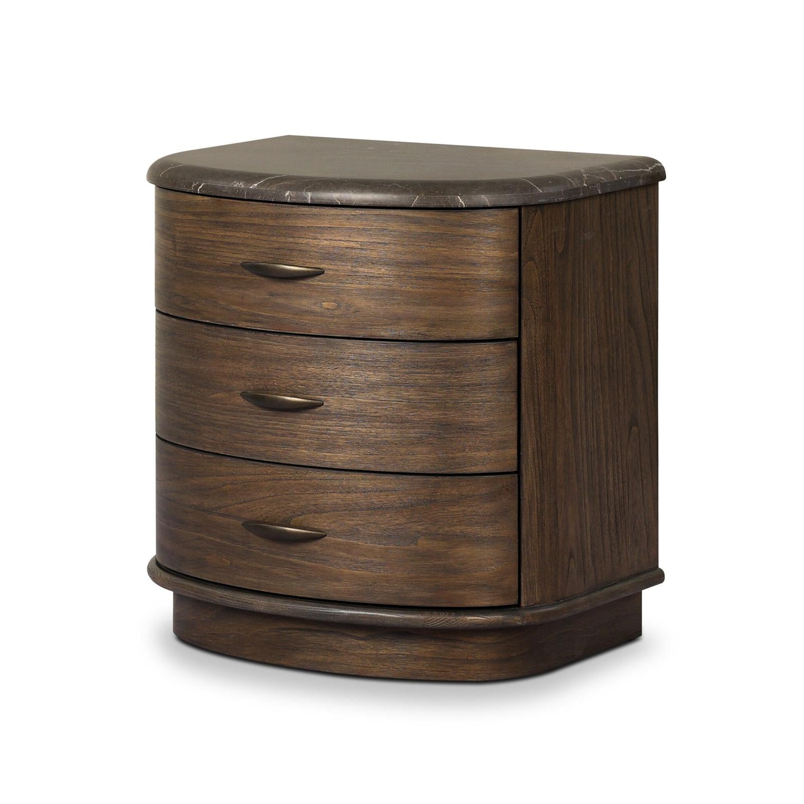 Tovae Nightstand - Honed Coffee Marble