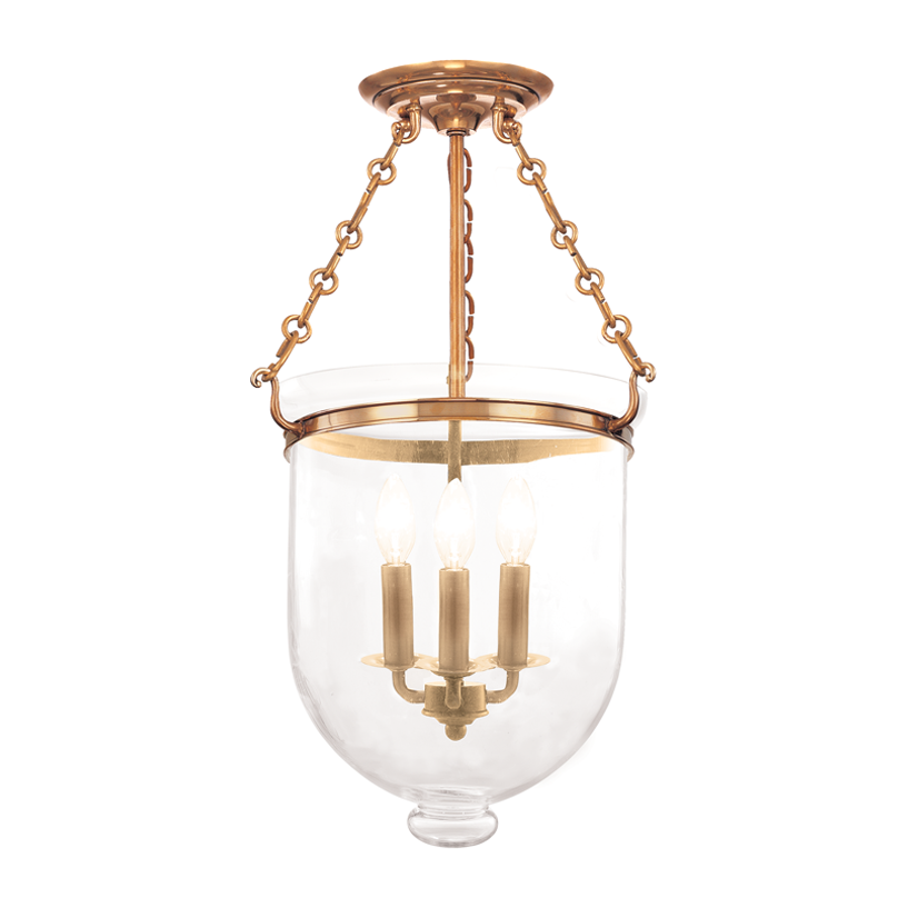 Hudson Valley Lighting Hampton 3 Light 12 inch Semi Flush Ceiling Light