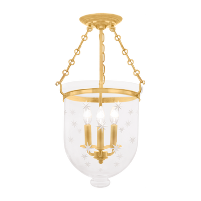 Hudson Valley Lighting Hampton 3 Light Semi Flush Ceiling Light