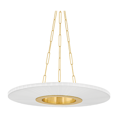 Hudson Valley Lighting Prattsburgh 1 Light 30 inch Aged Brass Chandelier Ceiling Light