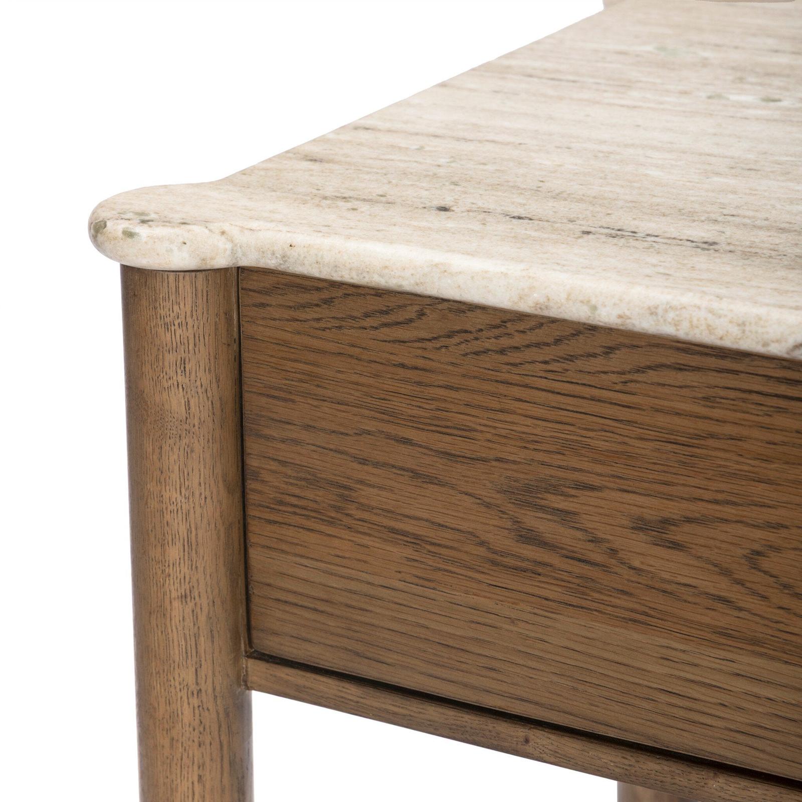 Joah Nightstand - Antique White Marble