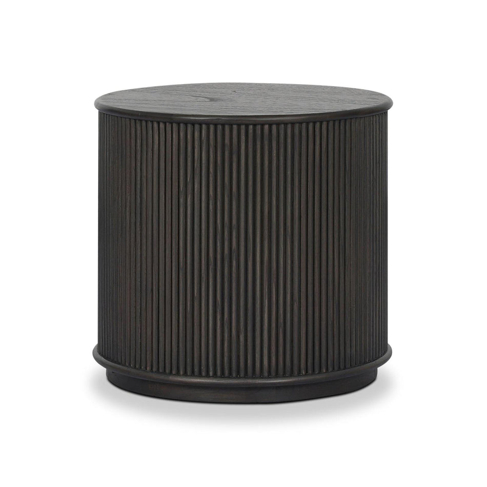 Four Hands Ona Smoked Black Mindi Veneer End Table