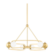 Hudson Valley Lighting Hartford 6 Light 30.5 inch Aged Brass Chandelier Ceiling Light