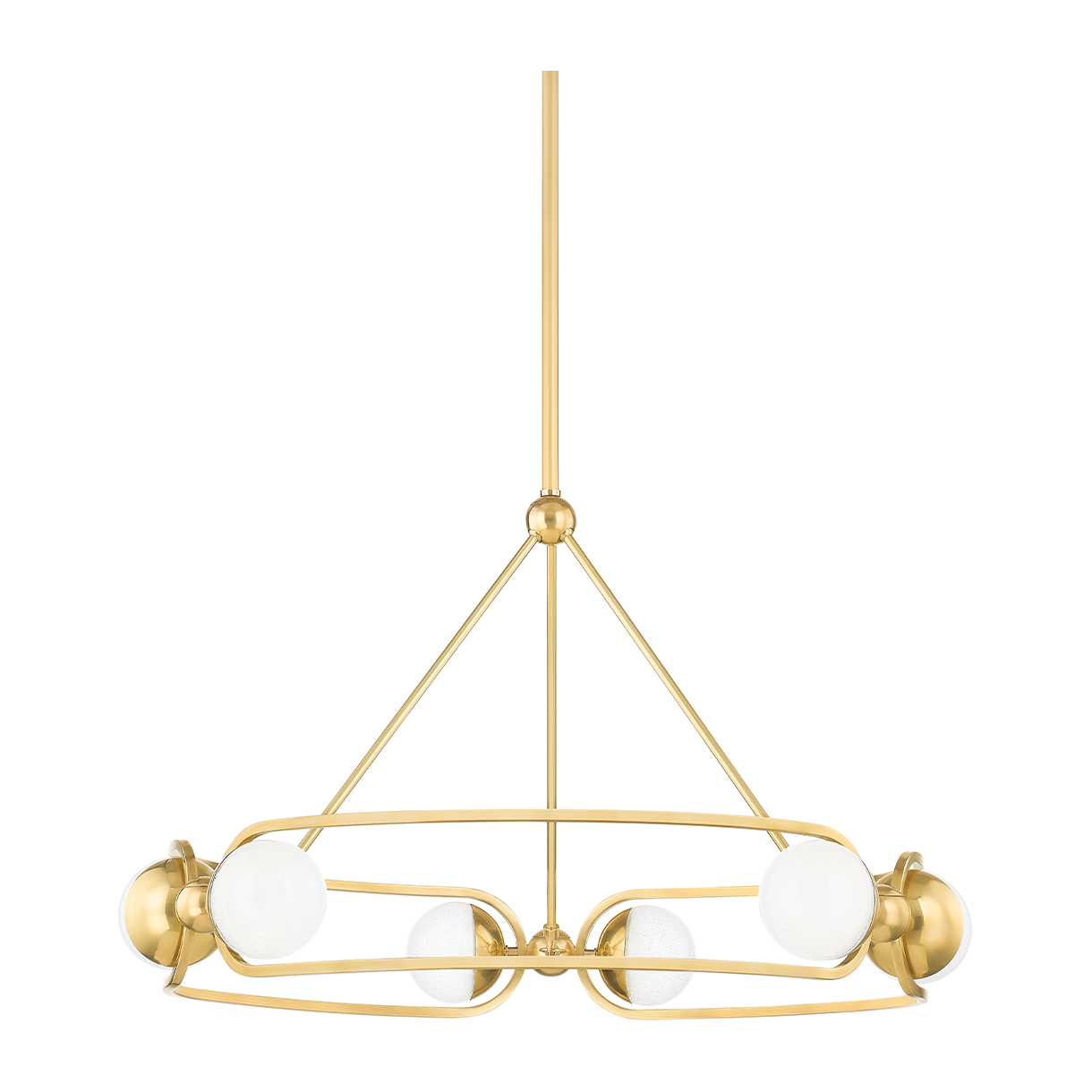Hudson Valley Lighting Hartford 6 Light 30.5 inch Aged Brass Chandelier Ceiling Light