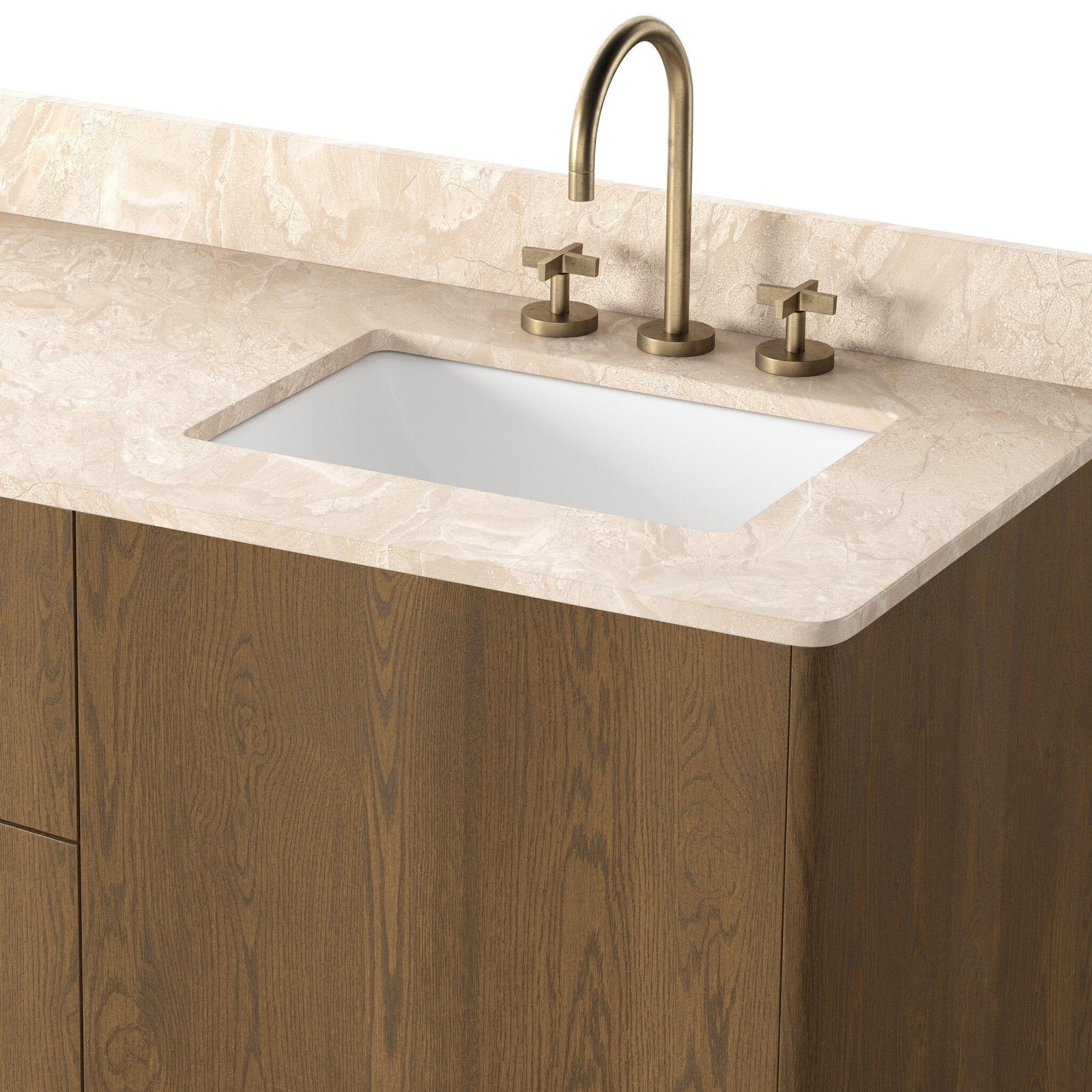 Four Hands Brookhurst Satin Drifted Oak Veneer Double Vanity