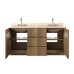 Four Hands Brookhurst Satin Drifted Oak Veneer Double Vanity