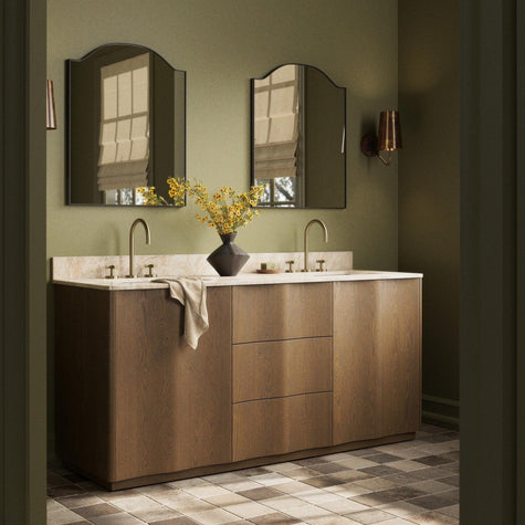 Four Hands Brookhurst Satin Drifted Oak Veneer Double Vanity