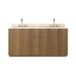 Four Hands Brookhurst Satin Drifted Oak Veneer Double Vanity