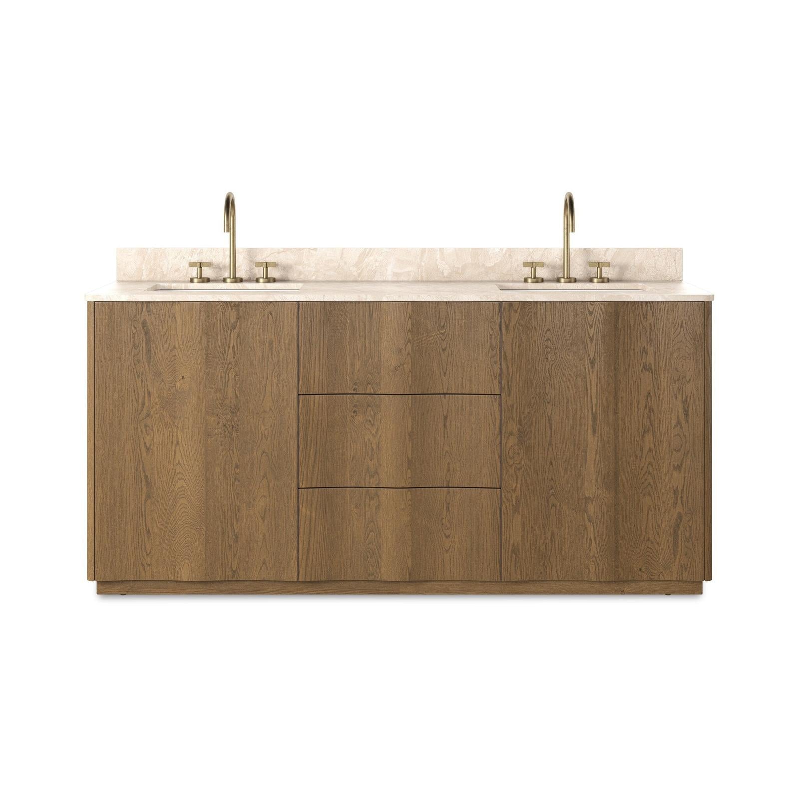 Four Hands Brookhurst Satin Drifted Oak Veneer Double Vanity