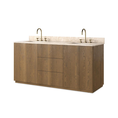 Four Hands Brookhurst Satin Drifted Oak Veneer Double Vanity