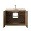 Four Hands Brookhurst Satin Drifted Oak Veneer Single Wide Vanity