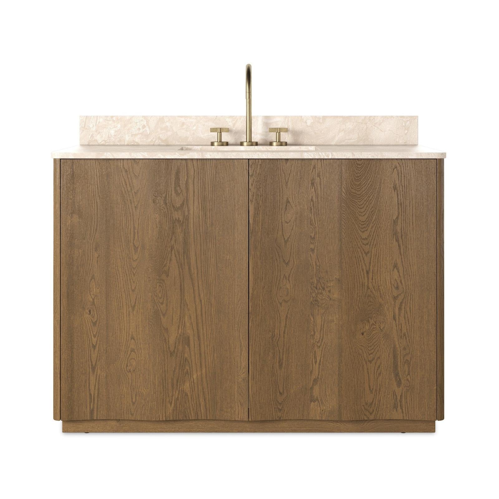 Four Hands Brookhurst Satin Drifted Oak Veneer Single Wide Vanity