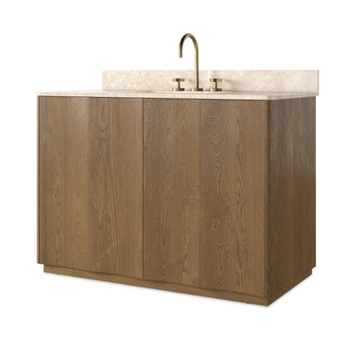 Four Hands Brookhurst Satin Drifted Oak Veneer Single Wide Vanity