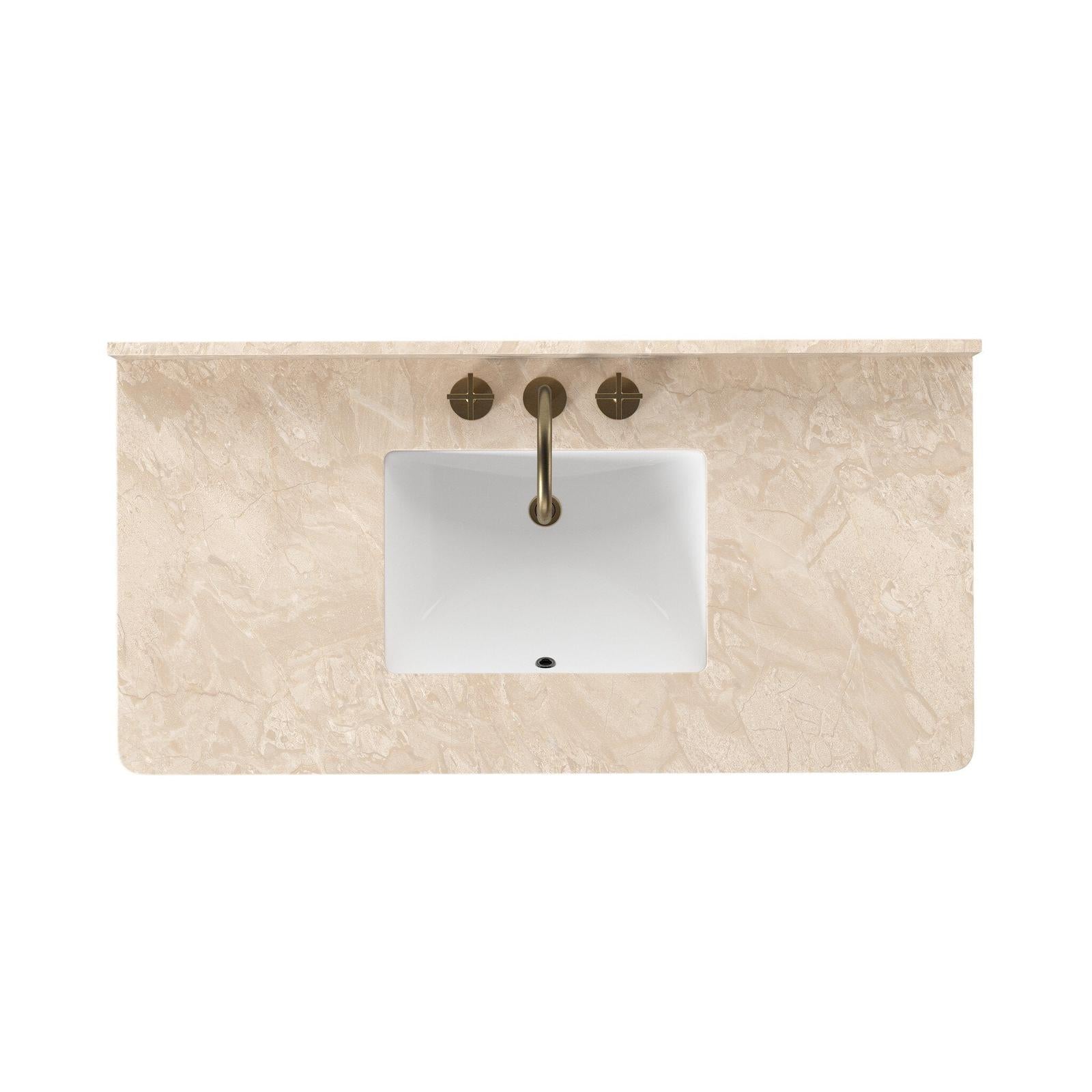 Four Hands Brookhurst Satin Drifted Oak Veneer Single Wide Vanity