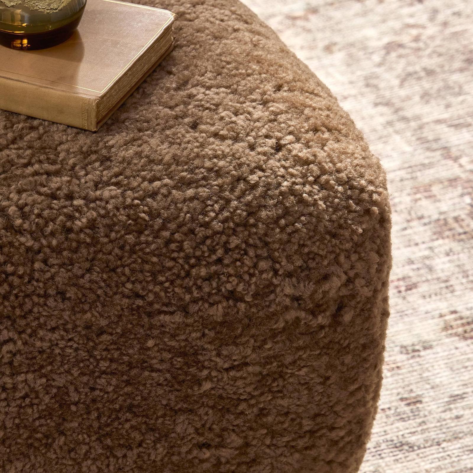 Joey Ottoman - Amber Shearling