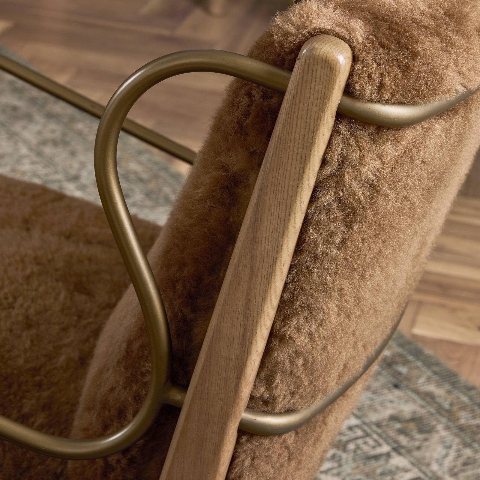 Yesenia Chair - Ochre Shearling