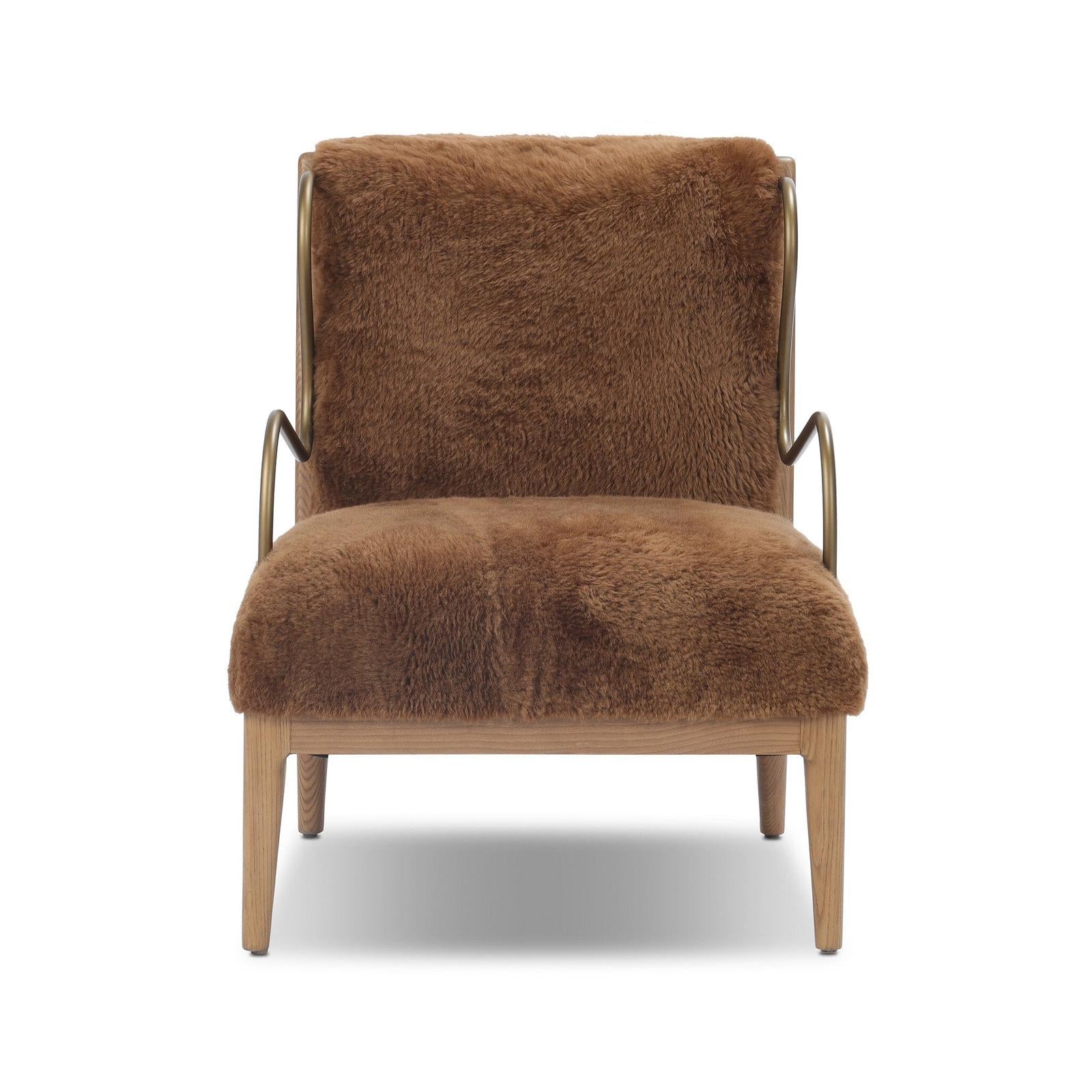 Yesenia Chair - Ochre Shearling