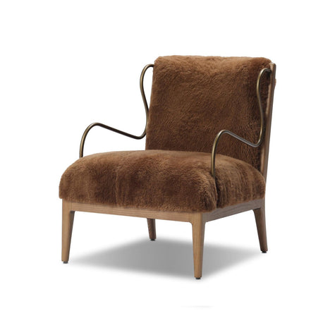Yesenia Chair - Ochre Shearling