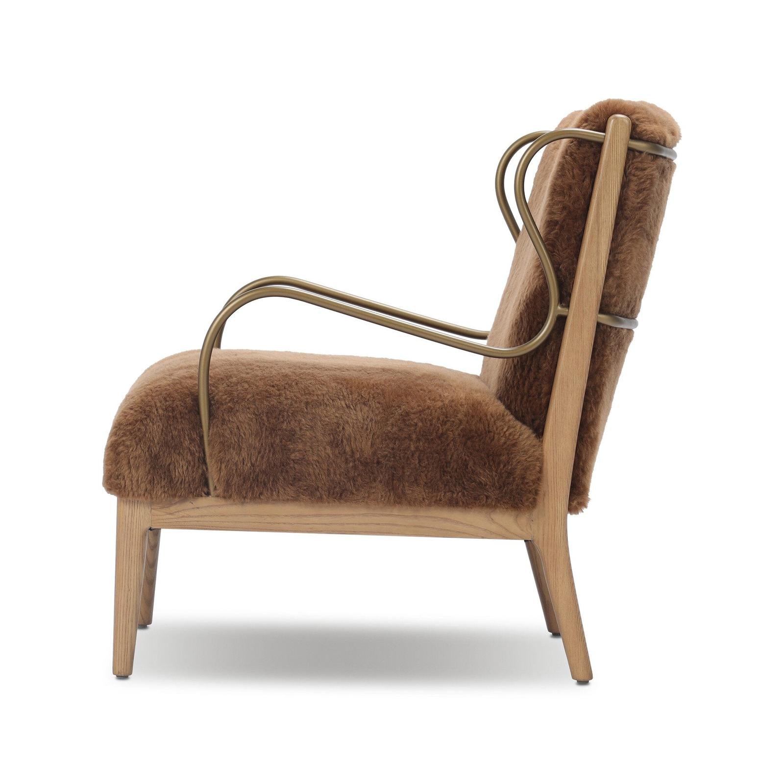 Yesenia Chair - Ochre Shearling