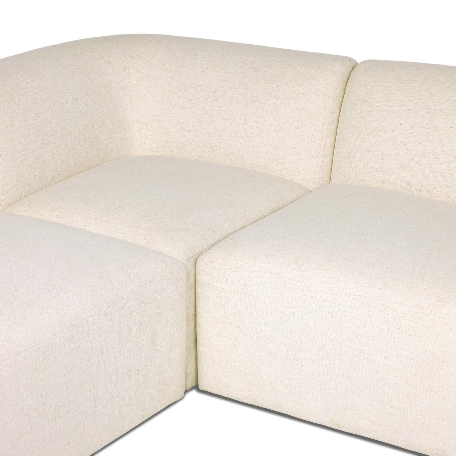 Nellie 3-Piece Sectional - Crypton Nomad Snow