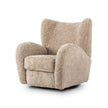 Amelie Swivel Recliner - Beige Shearling