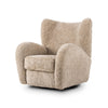Amelie Swivel Recliner - Beige Shearling