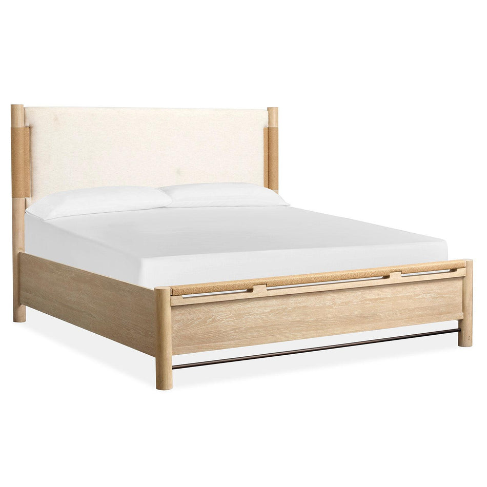 Salt Life Home Sunset Cove Sanibel Brown Queen Panel Upholstered Bed