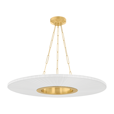 Hudson Valley Lighting Prattsburgh 1 Light 40 inch Aged Brass Chandelier Ceiling Light