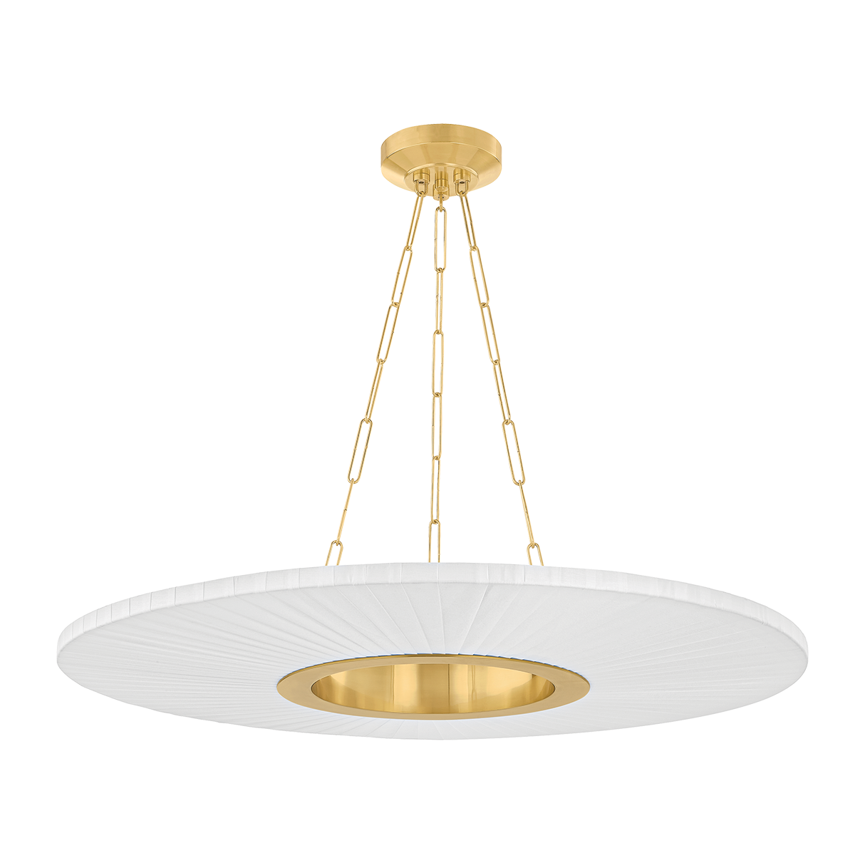 Hudson Valley Lighting Prattsburgh 1 Light 40 inch Aged Brass Chandelier Ceiling Light
