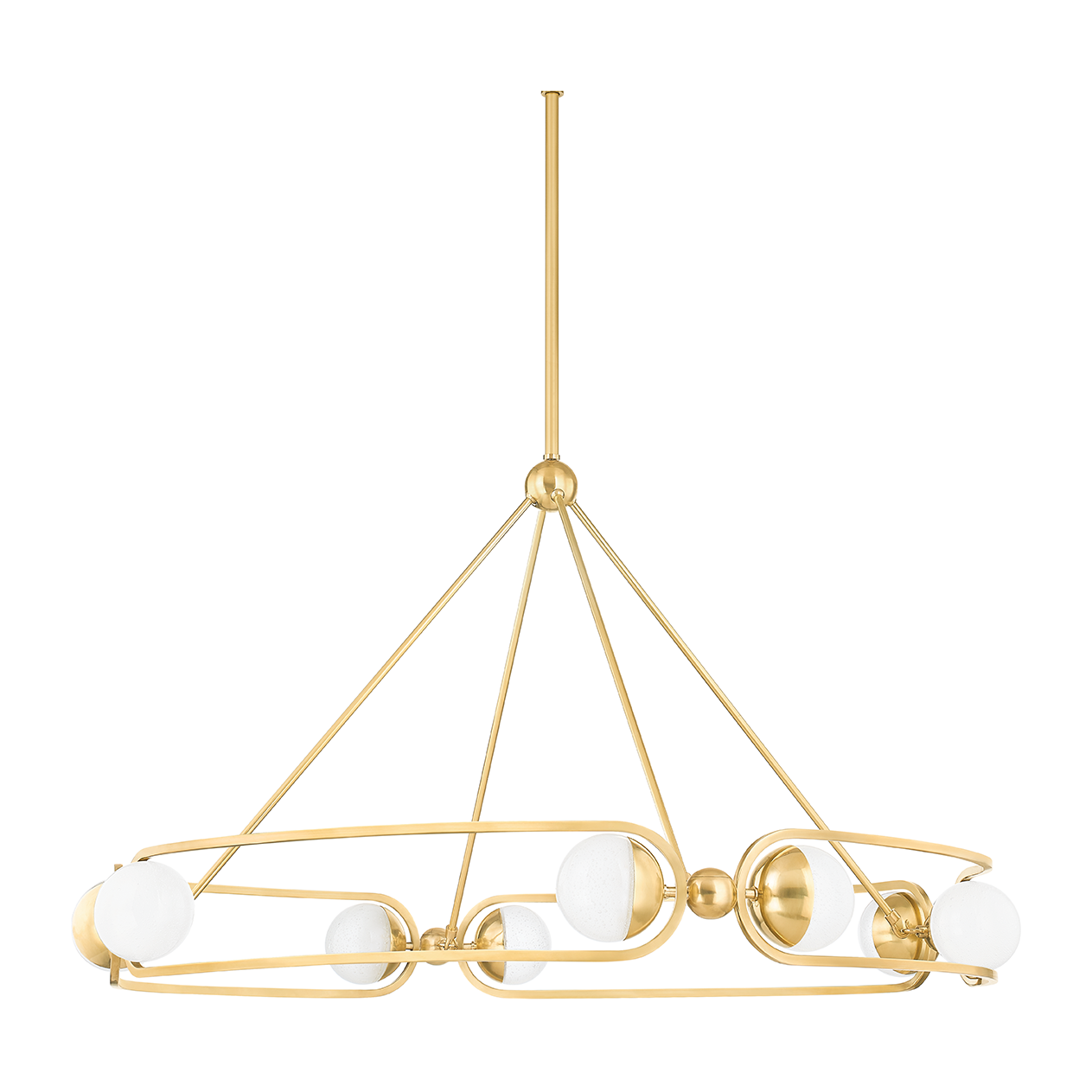 Hudson Valley Lighting Hartford 8 Light 41 inch Aged Brass Chandelier Ceiling Light