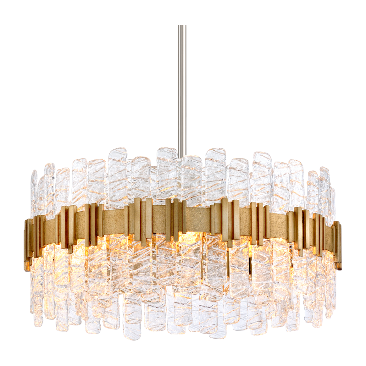Corbett Ciro 8 Light Warm Silver Leaf Chandelier Ceiling Light