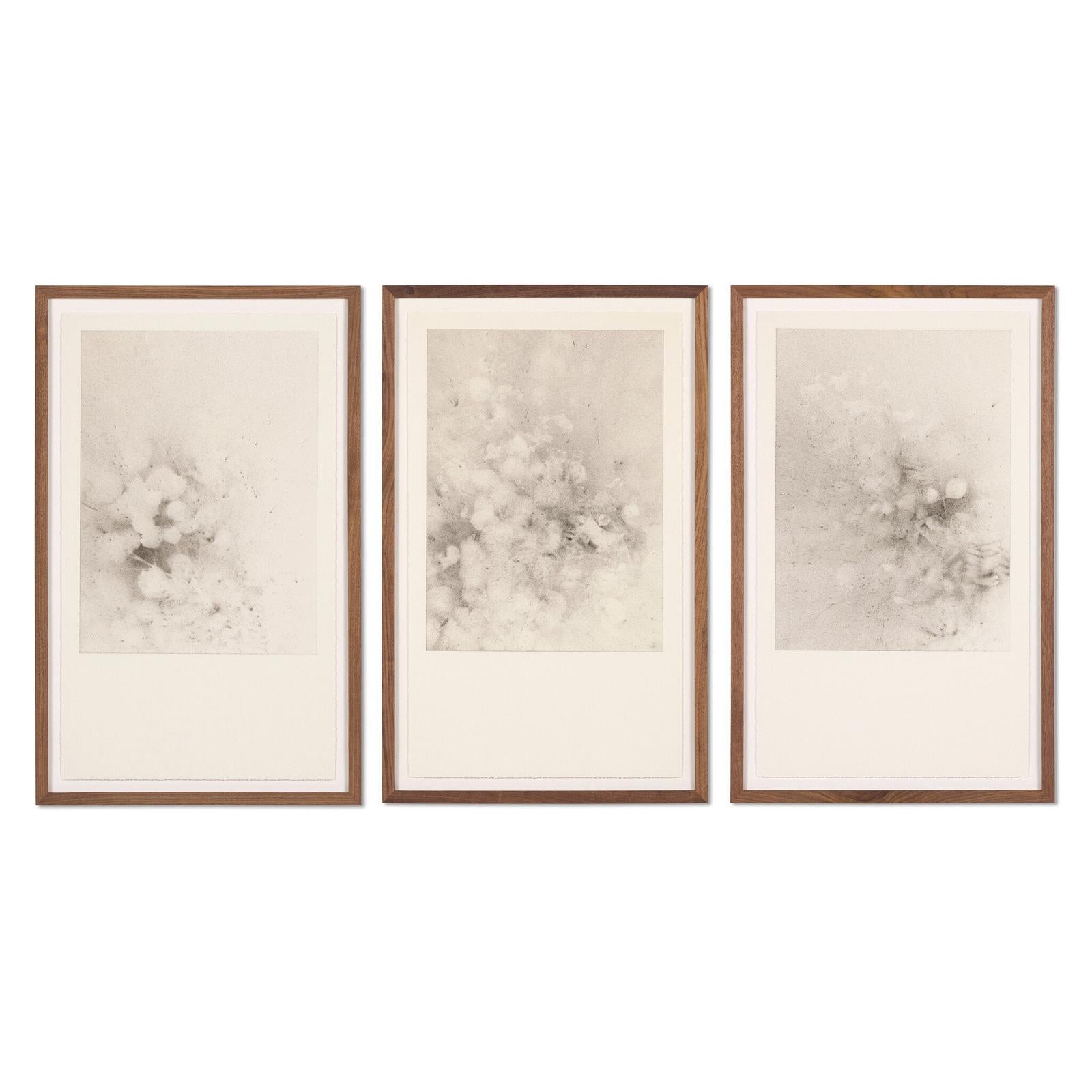 Breath Drawing Triptych by Adrian White