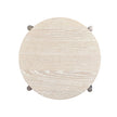 Magnussen Home Jennings Edgecomb Grey And Weathered Antique Nickel Round Accent Table