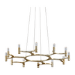 Corbett Nexus 12 Light Warm Silver Leaf Chandelier Ceiling Light