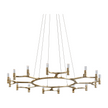 Corbett Nexus 16 Light Warm Silver Leaf Chandelier Ceiling Light