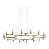 Corbett Nexus 16 Light Warm Silver Leaf Chandelier Ceiling Light