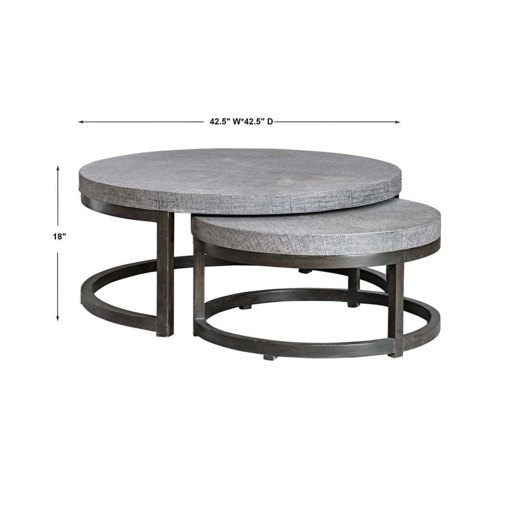Uttermost Aiyara Gray Nesting Tables - Set of 2