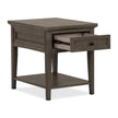 Magnussen Home Paxton Place Dovetail Grey Rectangular End Table