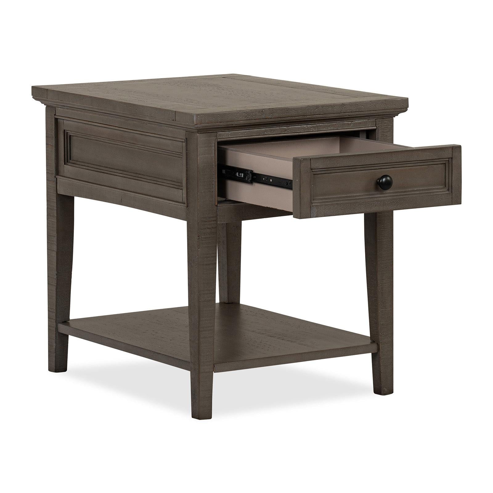 Magnussen Home Paxton Place Dovetail Grey Rectangular End Table