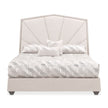 Michael Amini Fantosini King Tufted Panel Bed - Silver Mist